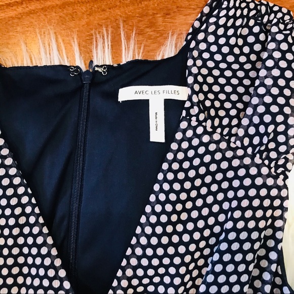 Elegant Black and White Polka Dot Maxi Dress - Picture 6 of 11